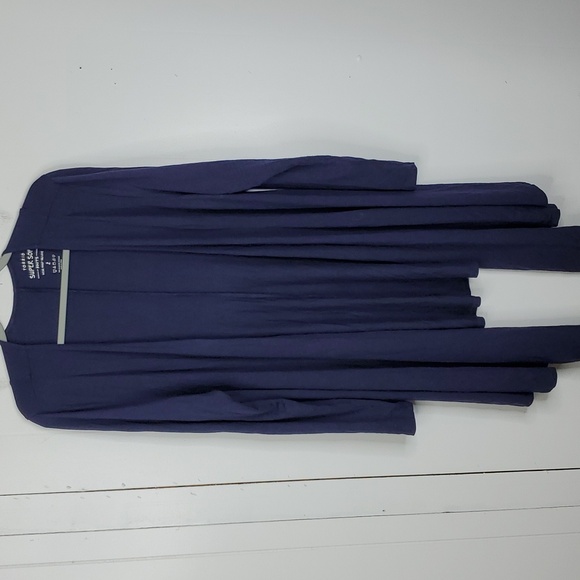 torrid Sweaters - Torrid Super Soft Knits Cardigan Ruched Sleeves Stretchy Navy Blue Womens 2X